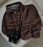 شومیز زنانه و دخترانه طرح پلنگی - تصویر 2